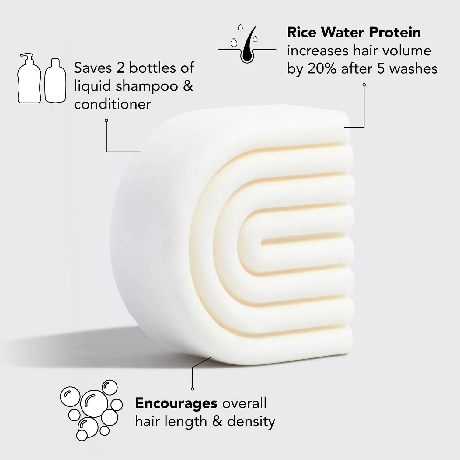 Rice Water Conditioner Bar for Hair Growth - Life Before Plastic
